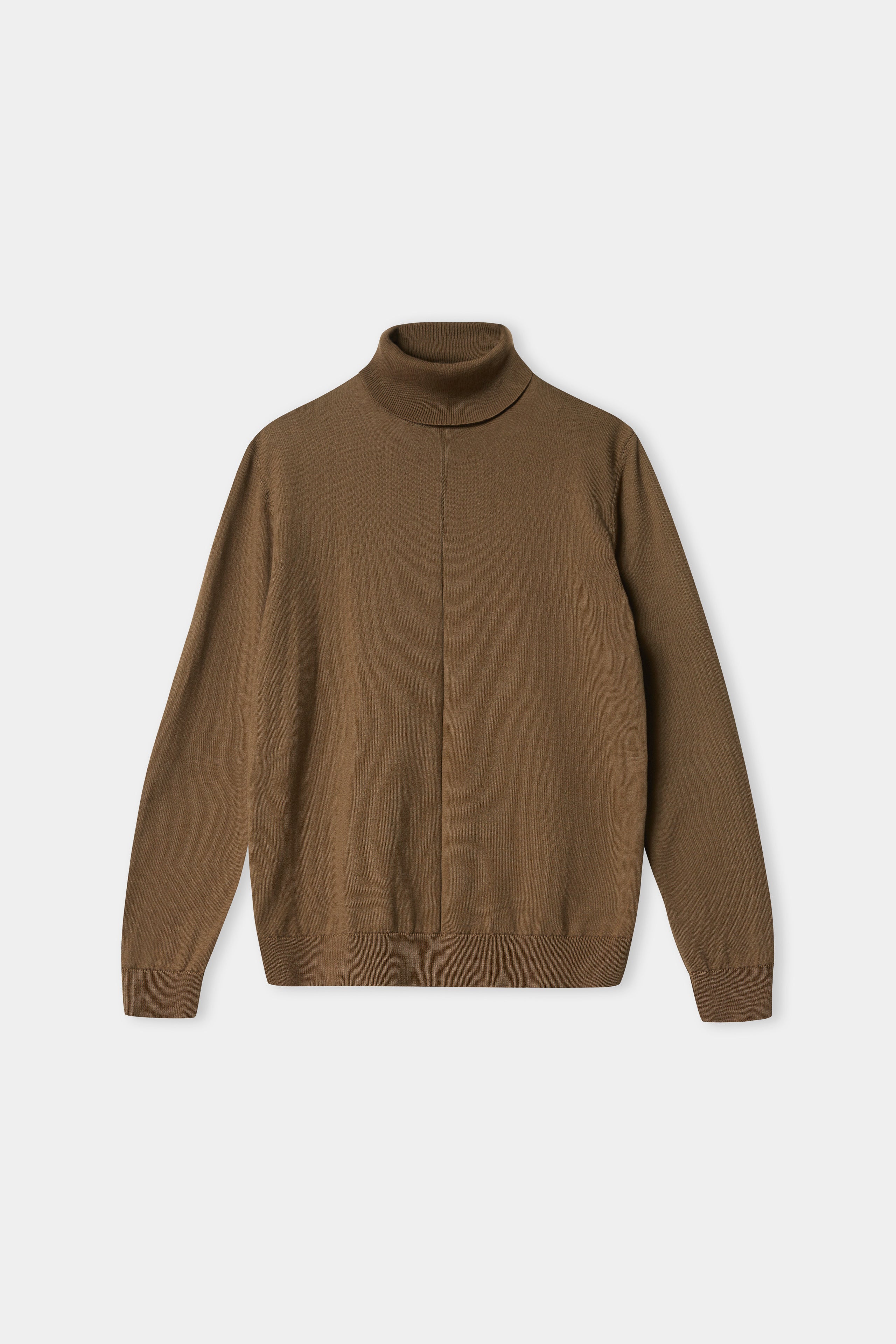 Organic cotton turtleneck Avid in peanut – About Companions
