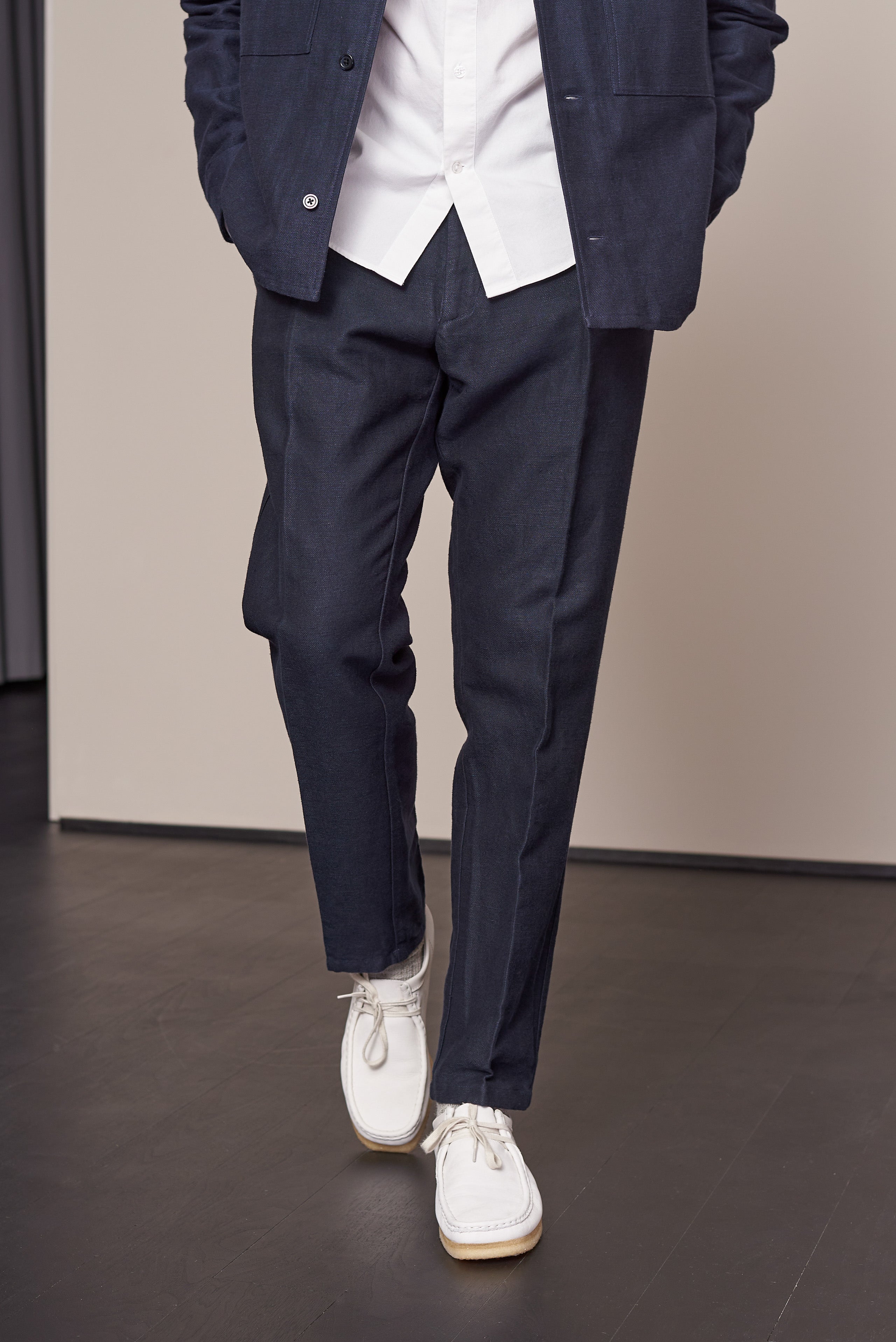 JOSTHA trousers navy winter linen