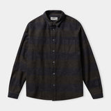 SIMON shirt eco flannel striped coal