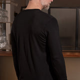ALLAN henley eco merino black