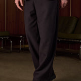 CARLO trousers eco flannel striped charcoal