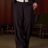 CARLO trousers eco flannel striped charcoal