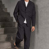 CARLO trousers linen black