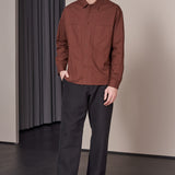 DARIO shirt eco crisp cotton marron
