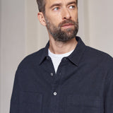 DARIO shirt eco flannel striped navy
