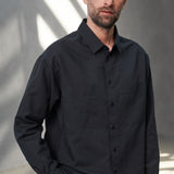 DARIO shirt linen black