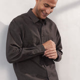 DARIO shirt linen coffee