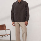 DARIO shirt linen coffee