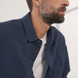 DARIO shirt linen cold navy