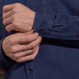 DARIO shirt structured indigo mid blue
