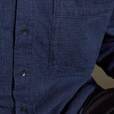 DARIO shirt structured indigo mid blue