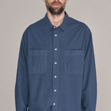 DARIO shirt tencel linen cold navy