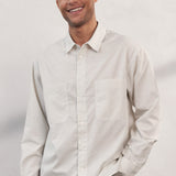 DARIO shirt tencel linen stone grey