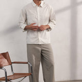 DARIO shirt tencel linen stone grey