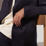 ELMAR blazer eco grid wool navy