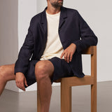 ELMAR blazer eco grid wool navy