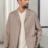 ELMAR blazer eco grid wool stone beige