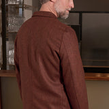 ELMAR blazer lambswool herringbone brick