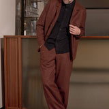 ELMAR blazer lambswool herringbone brick