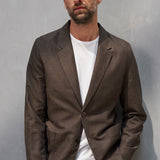 ENVER blazer linen coffee