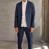 ENVER/JOSTHA suit linen cold navy