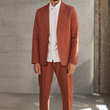 ENVER blazer linen rust