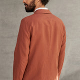 ENVER blazer linen rust