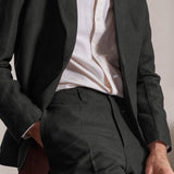 ENVER blazer winter linen black olive