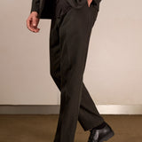 JOSTHA trousers eco flannel black olive