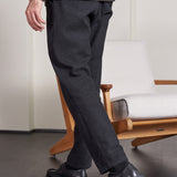 JOSTHA trousers eco flannel melange black