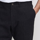 JOSTHA trousers eco flannel melange black