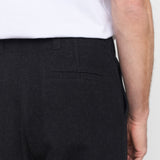 JOSTHA trousers eco flannel melange black