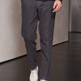 JOSTHA trousers eco flannel melange grey