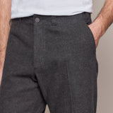 JOSTHA trousers eco flannel melange grey