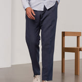 JOSTHA trousers linen cold navy