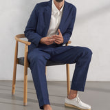 JOSTHA trousers linen navy