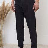 JOSTHA trousers winter linen black