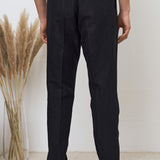 JOSTHA trousers winter linen black