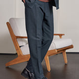 JOSTHA trousers winter linen cold navy