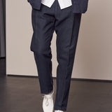 JOSTHA trousers navy winter linen