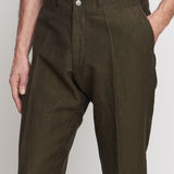 JOSTHA trousers olive winter linen