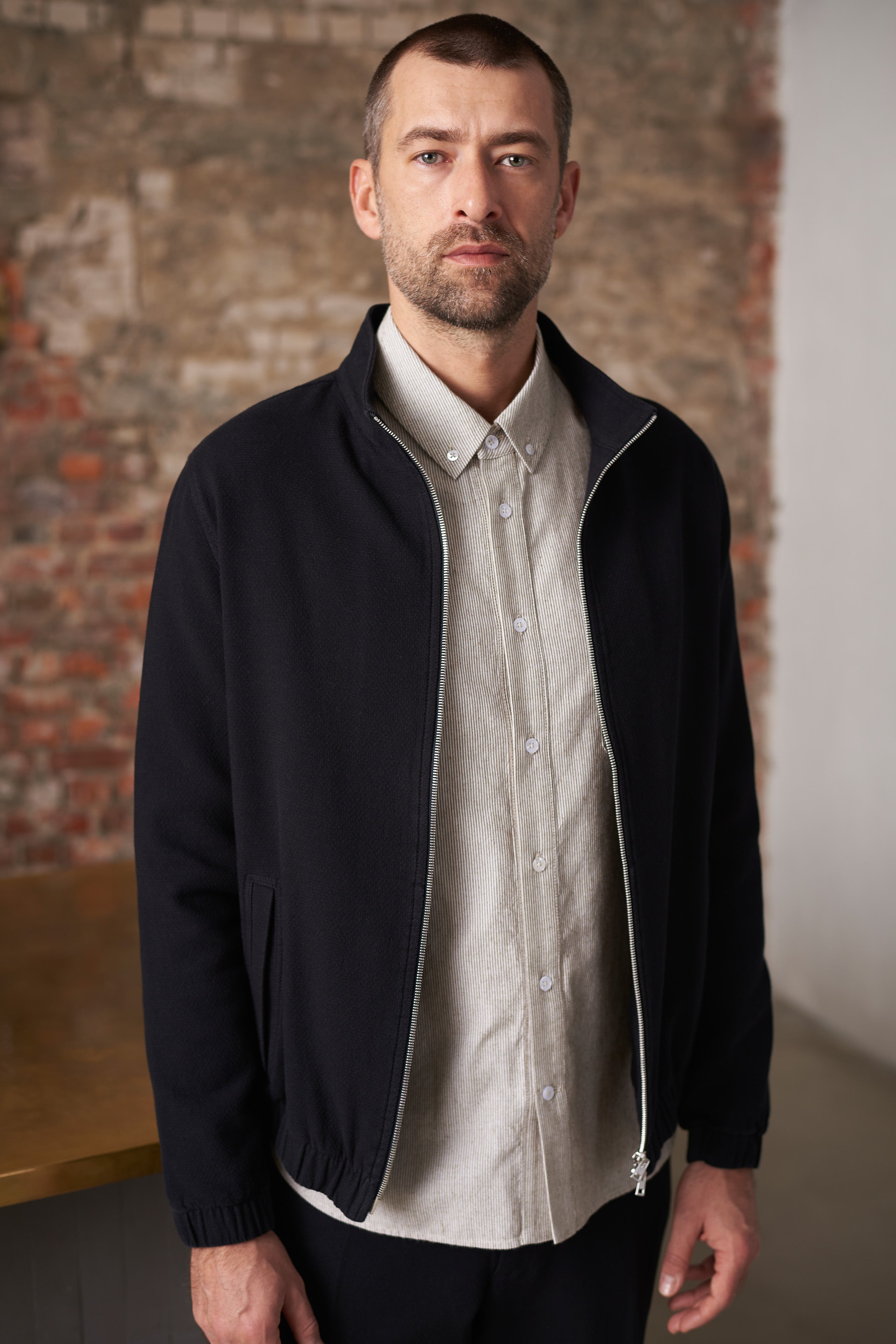 Elegant Harrington jacket Juri in black – About Companions