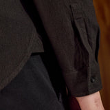 KEN shirt eco brushed cotton striped brown