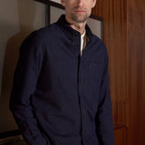 KEN shirt eco brushed cotton striped navy