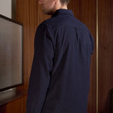 KEN shirt eco brushed cotton striped navy