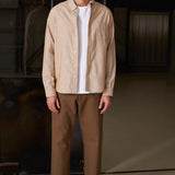 KEN shirt eco brushed oxford striped golden brown