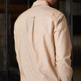 KEN shirt eco brushed oxford striped golden brown