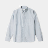 KEN shirt eco brushed oxford striped vintage blue