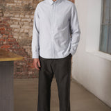 KEN shirt eco brushed oxford striped vintage blue