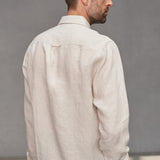 KEN shirt pure linen striped sand